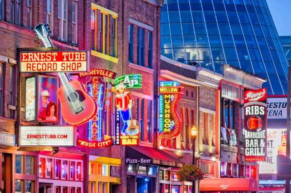 Downtown Nashville, TN for the MGMA Leaders Conference in October 2023.